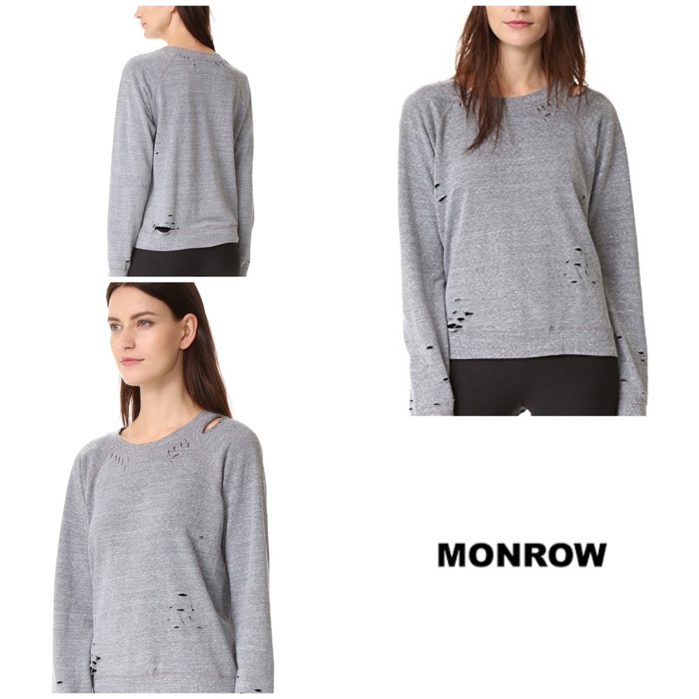 Monrow Vintage Distressed Sweatshirt